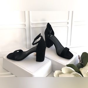 Brand New -MADDEN NYC Women's Suede Block Heel Sandal